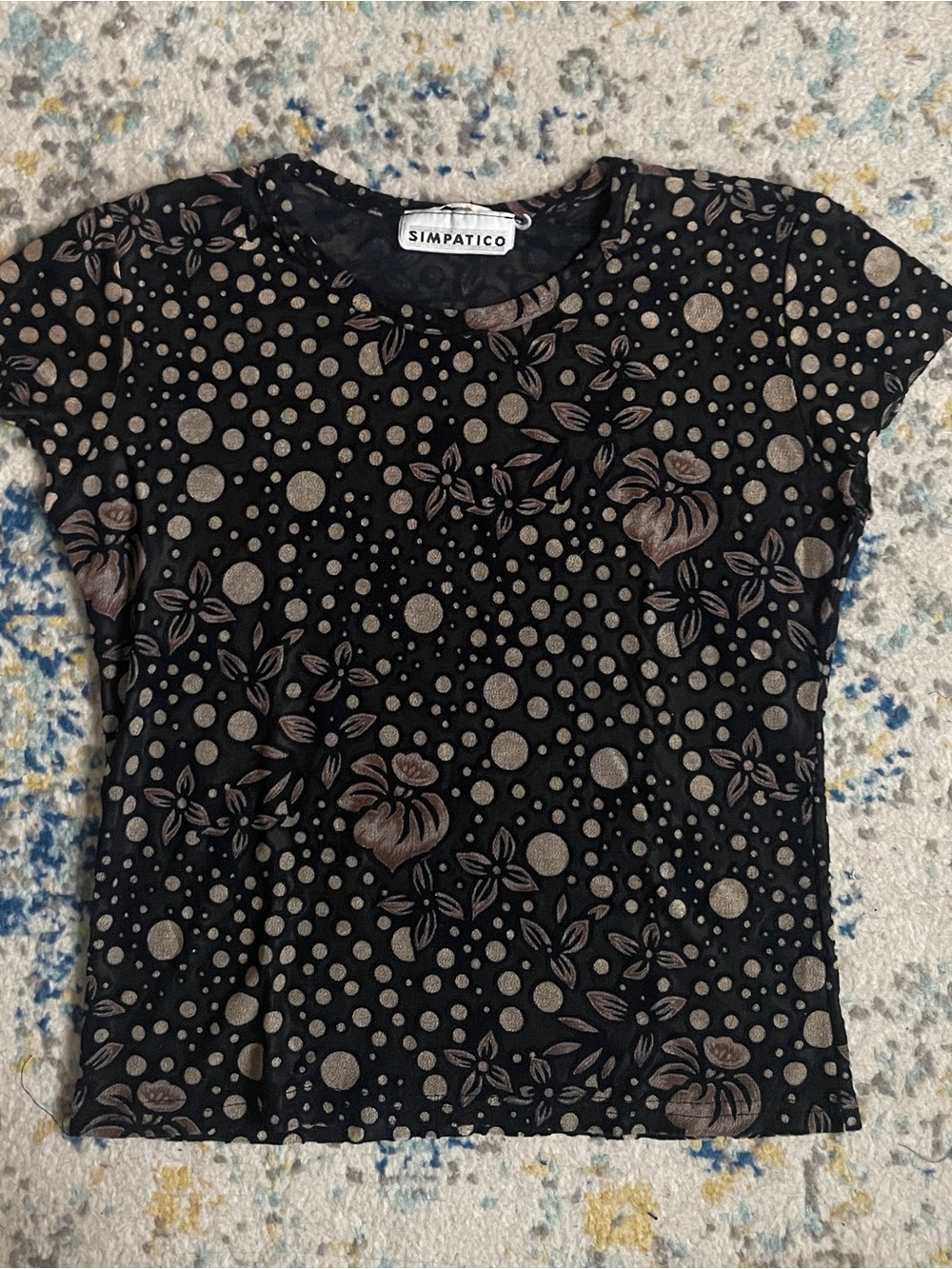 Simpatico Y2K Mesh Baby Tee